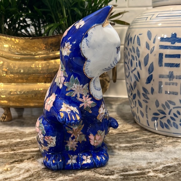 Chinoiserie Ceramic Cat - Picture 4 of 7